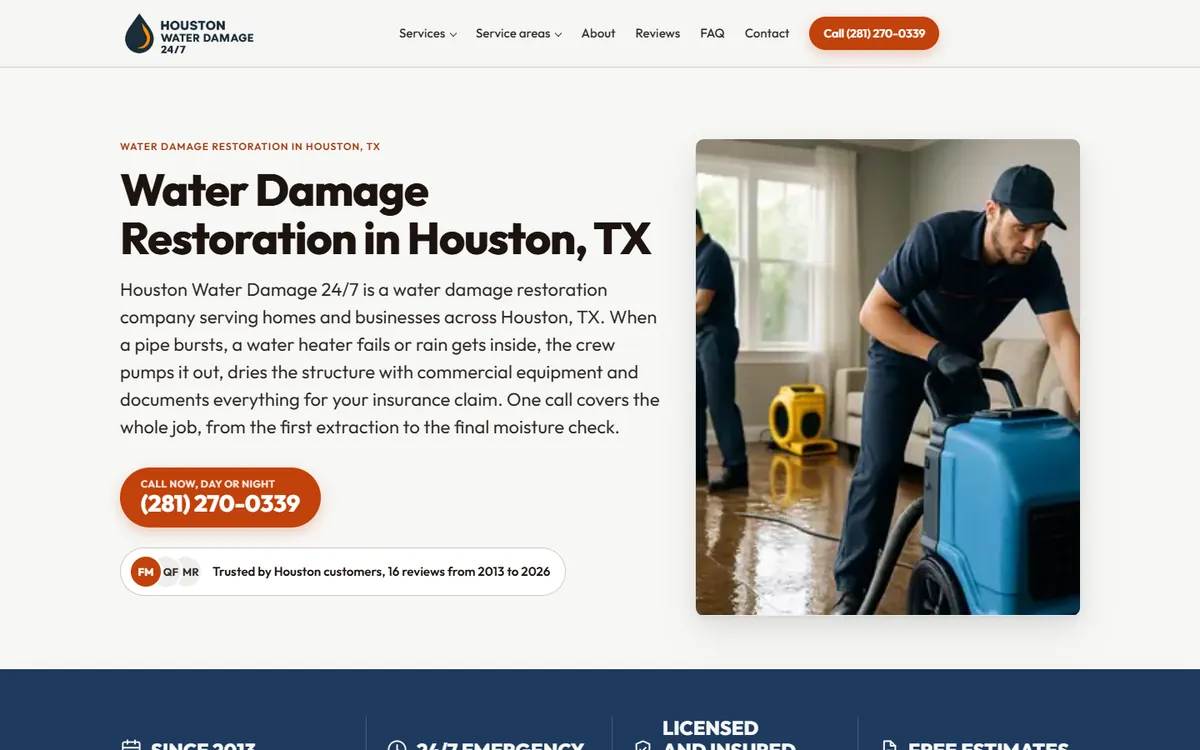 Houston Water Damage site