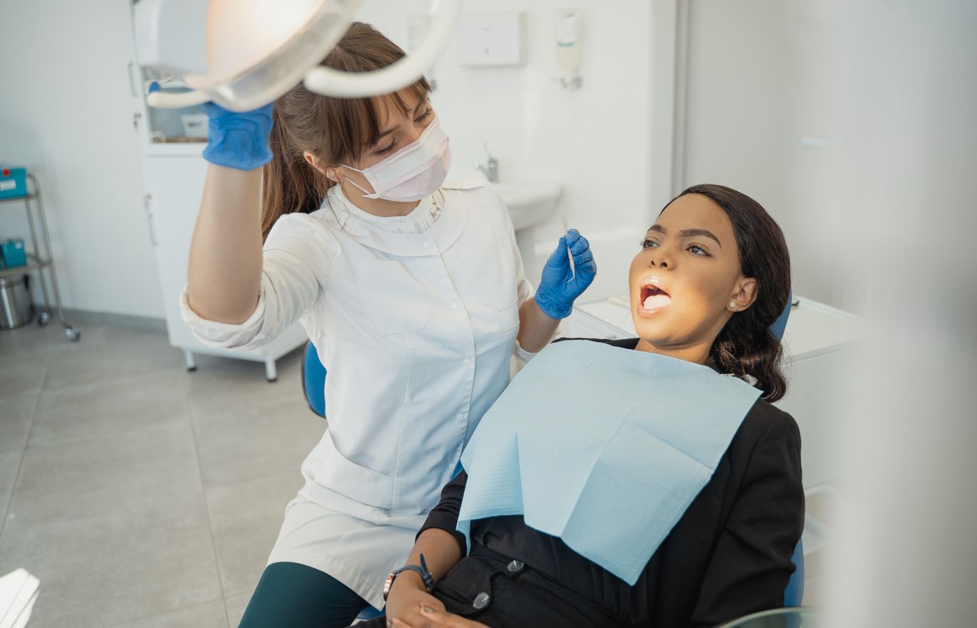 Three professional dental care photographs