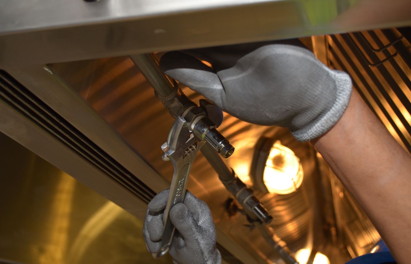 Three professional plumbing service photographs